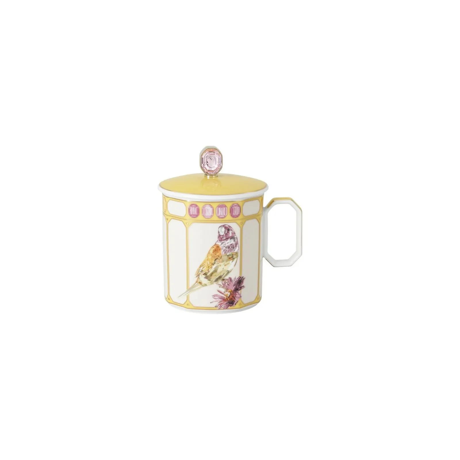 New Swarovski x Rosenthal Becher mit Henkel mit Deckel