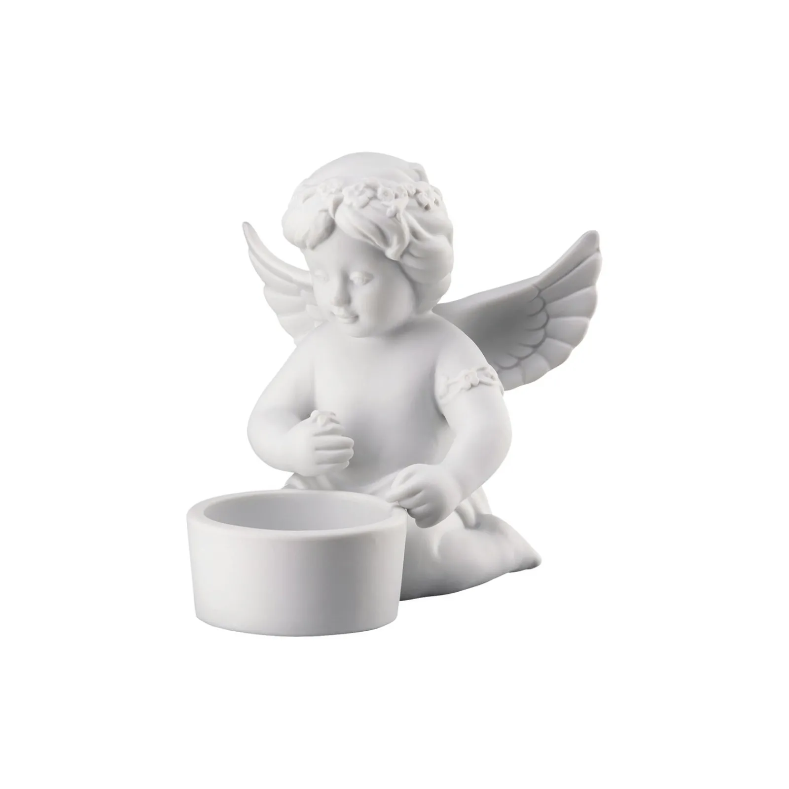 Hot Rosenthal Engel mit Blumenkranz