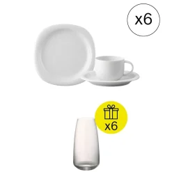 Hot Rosenthal Ikonisches Frühstücks-Set für 6, 18-tlg. Geschirr-Set mit Geschenk