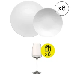 Best Rosenthal IkonischesTafelservice für 6, 12-tlg. Geschirr-Set mit Geschenk